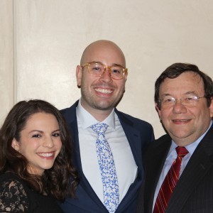 Ashley Weitzman; newly elected Rabbi Greg D. Weitzman, and President, Marty Flumenbaum
