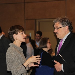Newly elected Trustee, Denise Sobel, and Rabbi Robert N. Levine